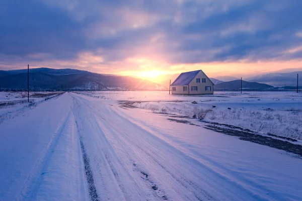 Kış manzarası. Rusya. — Stok fotoğraf