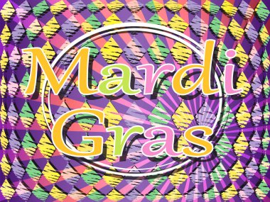 Mardi Gras karnaval renkli arka plan.