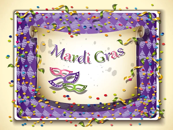 Carnaval de Mardi Gras fondo colorido . — Vector de stock