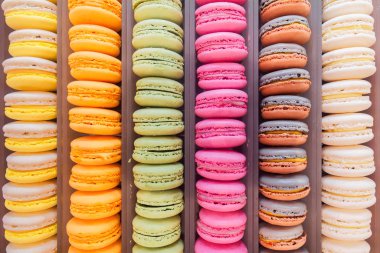 Renkli kurabiye grubu.