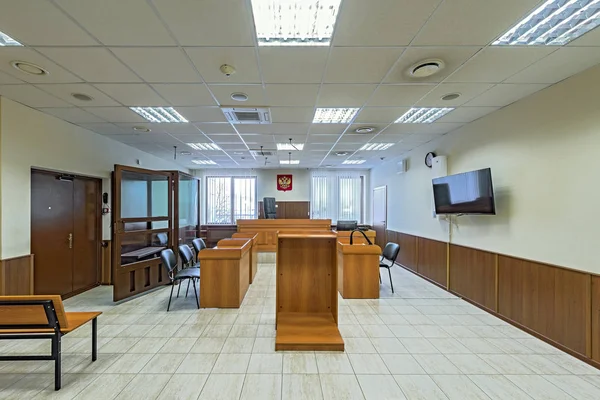 Empty courtroom interior. — Stock Photo, Image