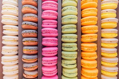 Renkli kurabiye grubu.