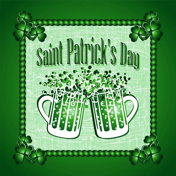 St Patricks Day greeting card background. — Stock Vector