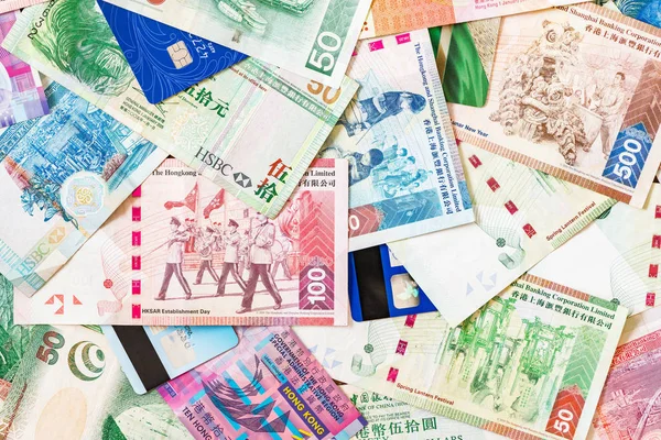 Different Hong Kong money. — Stock Photo, Image