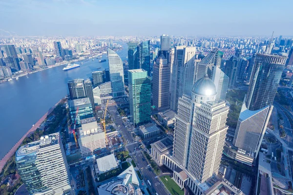 Aerial view of Shanghai city. — Stock Photo, Image