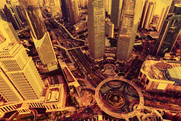Widok na centrum Szanghaju. — Zdjęcie stockowe