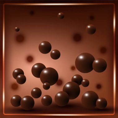 Arka plan üzerinde koyu çikolata topları.