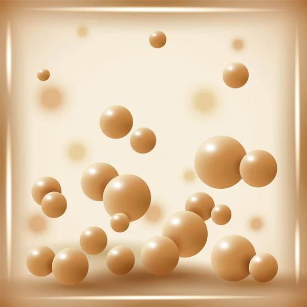 Bolas de chocolate blanco sobre fondo abstracto . — Vector de stock