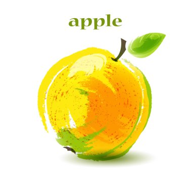 Beyaz arka planda taze olgun elma.