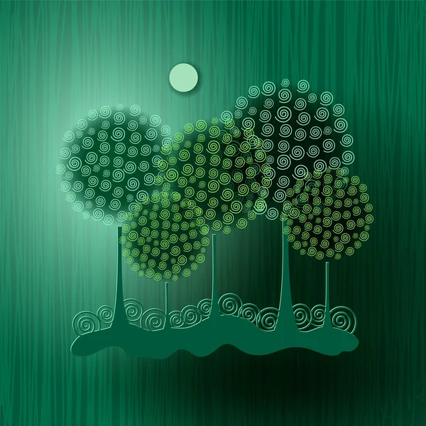 Mundo verde ambiente día fondo . — Vector de stock