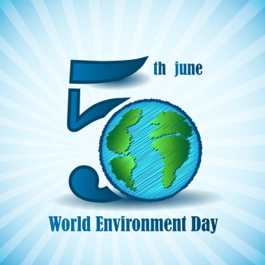 Dünya Çevre günü işareti renkli arka plan üzerinde.
