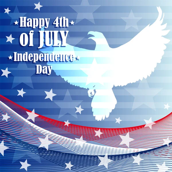 Independence Day 4 th van juli. — Stockvector