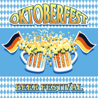 Vintage amblemi bardak bira ile tarz