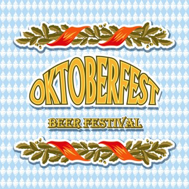 Vintage amblemi Oktoberfest festival için tarz.