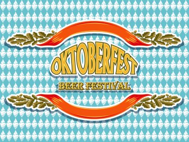 Vintage amblemi Oktoberfest festival için tarz.