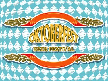 Vintage amblemi Oktoberfest festival için tarz.