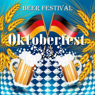 Vintage amblemi bardak bira ile tarz