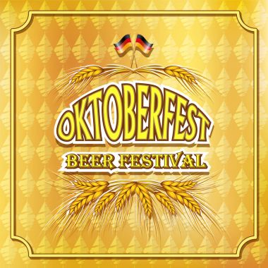 Vintage amblemi Oktoberfest festival için tarz.