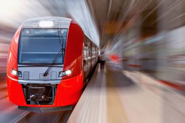 modern yüksek hızlı tren.