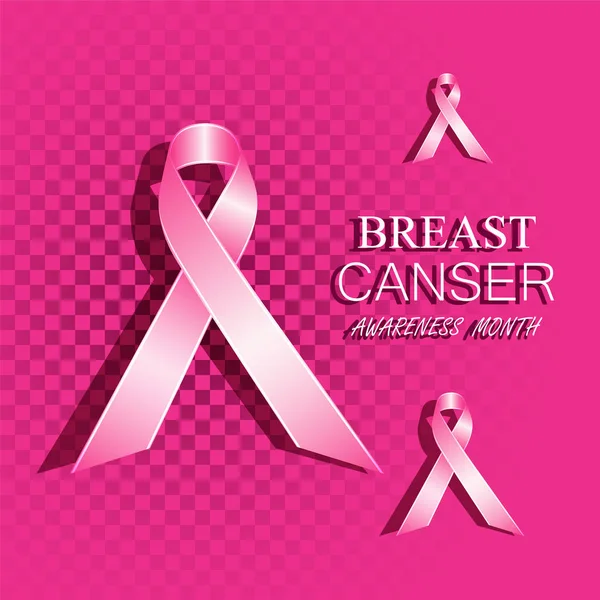 Breast cancer awareness rosa band. — Stock vektor