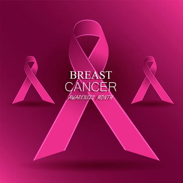 Breast cancer awareness rosa band. — Stock vektor