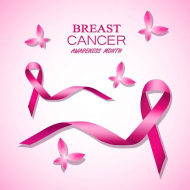 Meme Kanseri Bilinçlendirme pembe kurdeleler.