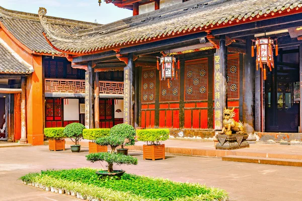 Bölge Wenshu Manastırı binalarda.