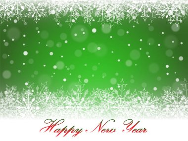 Yeni yıl kar taneleri ve rüzgârla oluşan kar yığını.