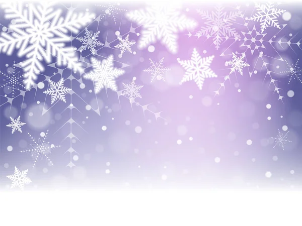 Flocos de neve de Natal e snowdrift — Vetor de Stock