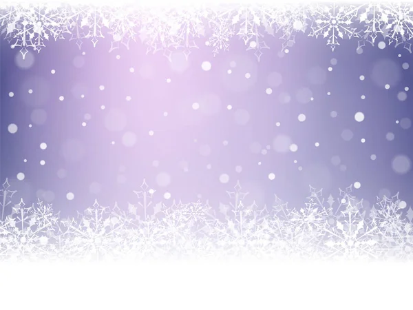 Christmas snowflakes and snowdrift. — Stock Vector