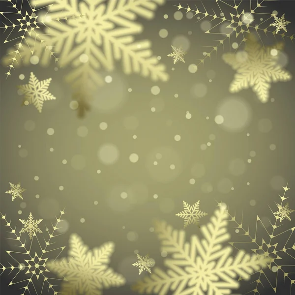 Copos de nieve y nieve navideños . — Vector de stock