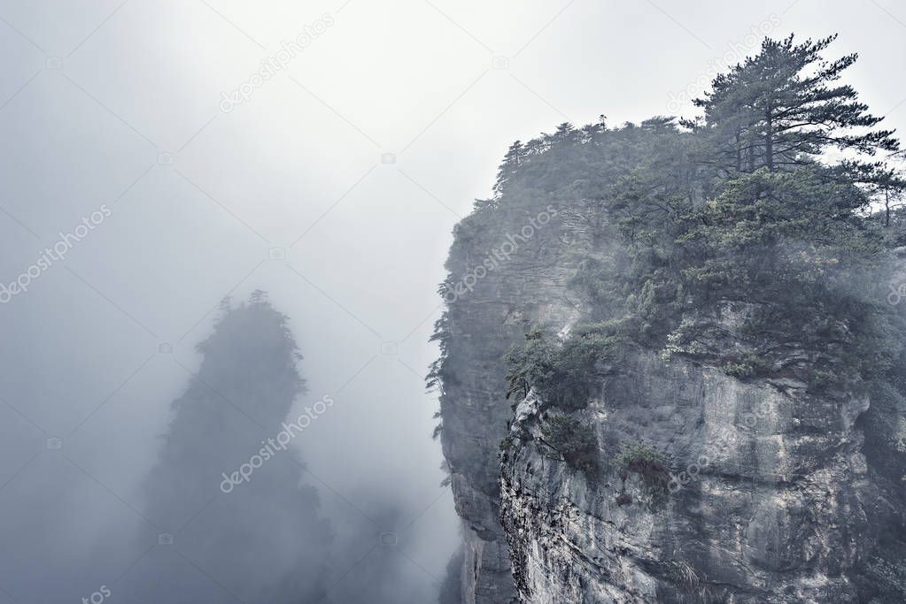 Cliffs in Zhangjiajie Forest Park.