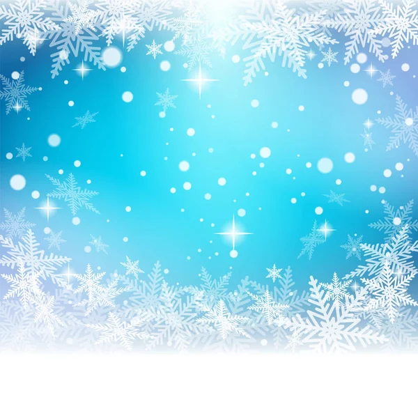 カラフルな背景のクリスマス雪. — ストックベクタ