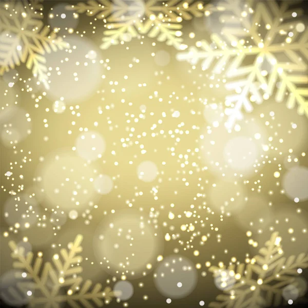 カラフルな背景のクリスマス雪. — ストックベクタ
