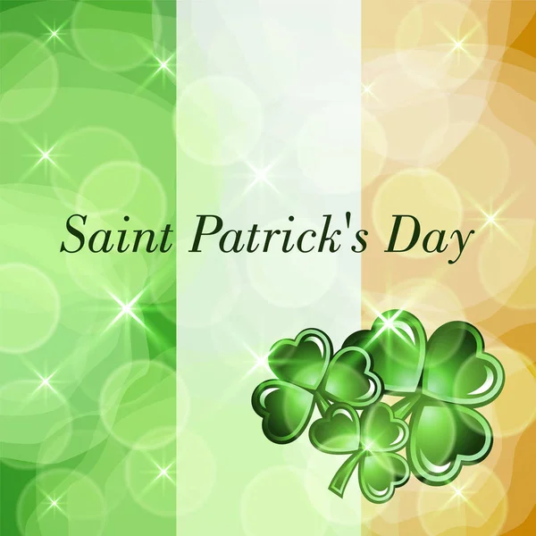 St Patricks Day greeting card background. — Stock Vector