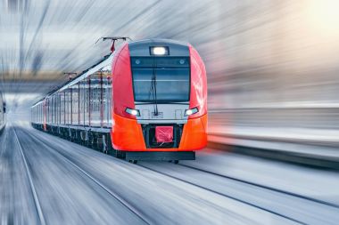 modern yüksek hızlı tren.