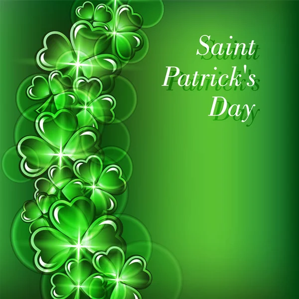 St Patricks Day greeting card background. — Stock Vector