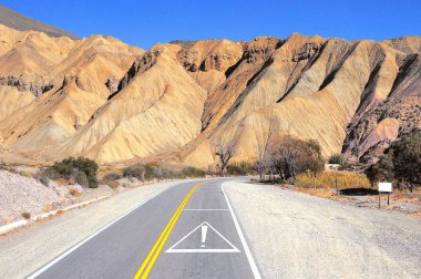 Atacama Çölü Salta yolu.