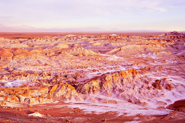 Vallée de la Mort-Valle de Muerte au coucher du soleil . — Photo