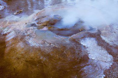 Gayzer del Tatio sabah erken zamanda.