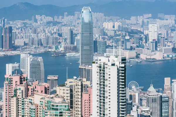 Uitzicht op het centrum van Hong Kong. — Stockfoto