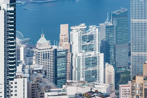 Blick auf den Central District bei Tag. Hongkong. — Stockfoto