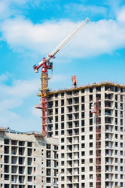 View of the construction site of the housing construction. — Stock Photo, Image