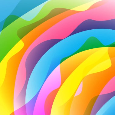 Kavis çizgileri olan renkli soyut bir arkaplan. Vektör illüstrasyonu.