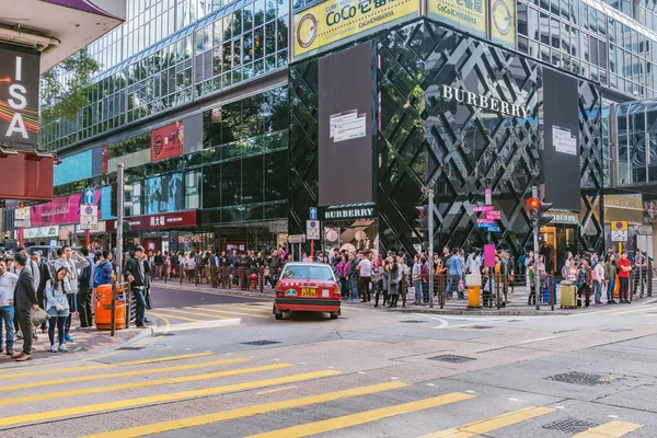 Hong Kong Aralık 2016 Kowloon Akşam Nathan Yol Manzarası — Stok fotoğraf