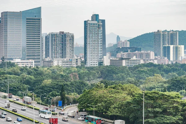 Cityscape Hills Day Time Shenzhen China — Stock Photo, Image