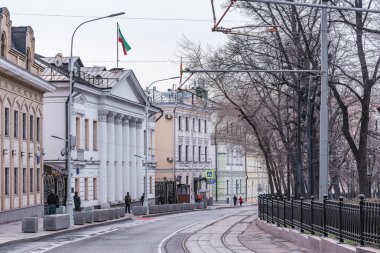Tarih merkezinin şehir caddesi. Moskova. Rusya.