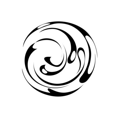 Beyaz arkaplanda siyah çizgilerle soyut çizim