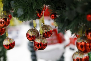 Soyut arkaplanda Noel süslemesi