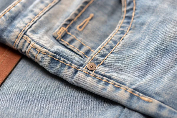 Κοντινό Πλάνο Μπλε Υφής Denim Τζιν Τζιν Φόντο Χώρο Για — Φωτογραφία Αρχείου